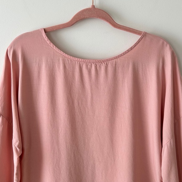 Francesca's Collections Mi Ami Pink Tencel Blouse - Picture 2 of 16